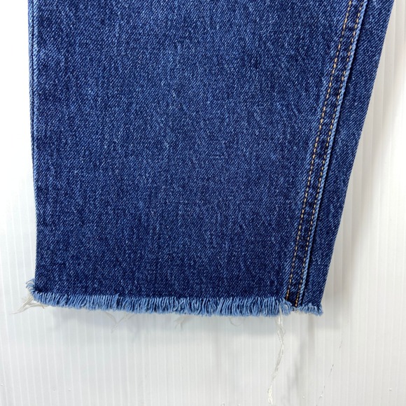 Goldie Blues Cheeky Taper Ankle High Rise Dark Blue Denim Jeans Womens 14 - Picture 6 of 11